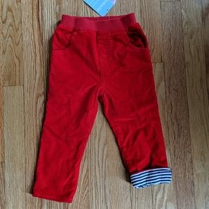 JoJo Man Bebe red corduroy jersey lined pants